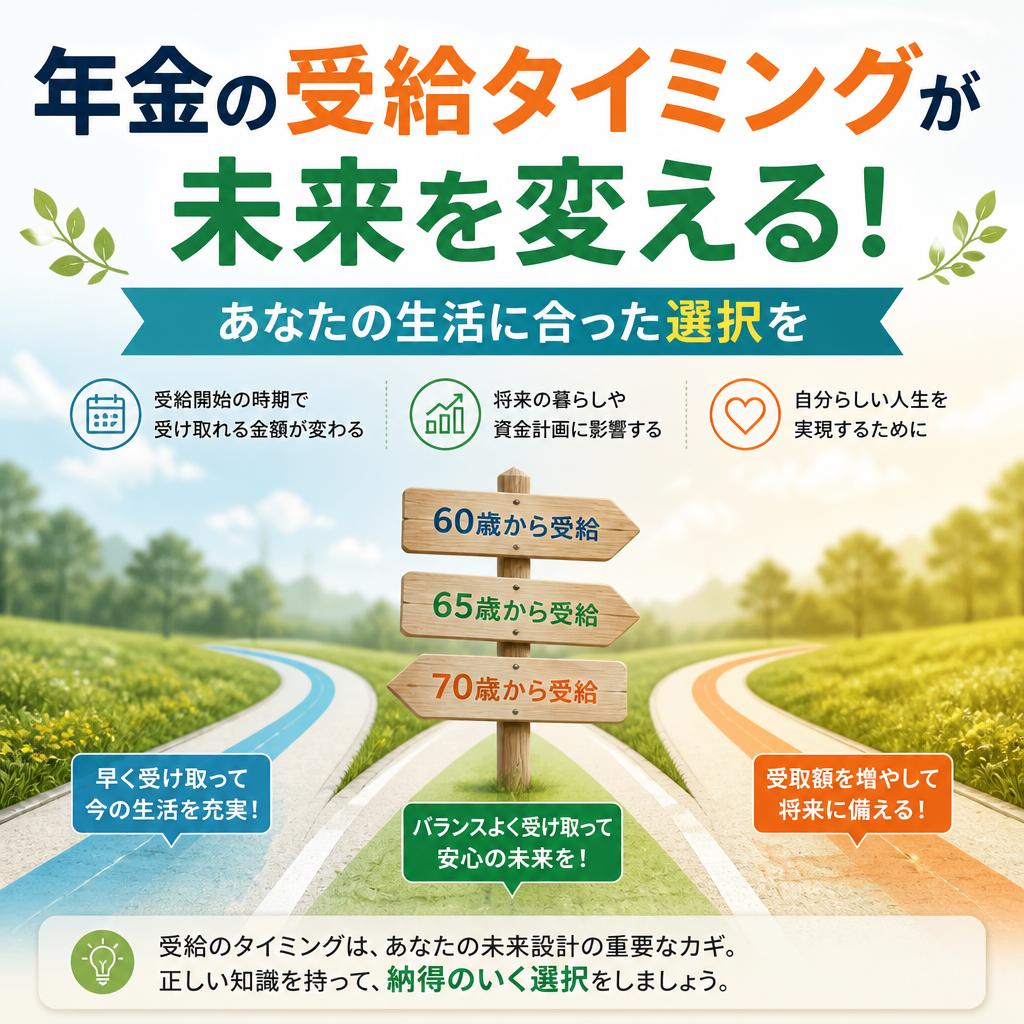 年金の受給タイミングが未来を変える！あなたの生活に合った選択を